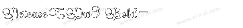 NeteaseCDw9 Bold字体转换
